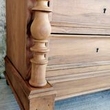 Semainier secretary Henri II in walnut and erable speckled