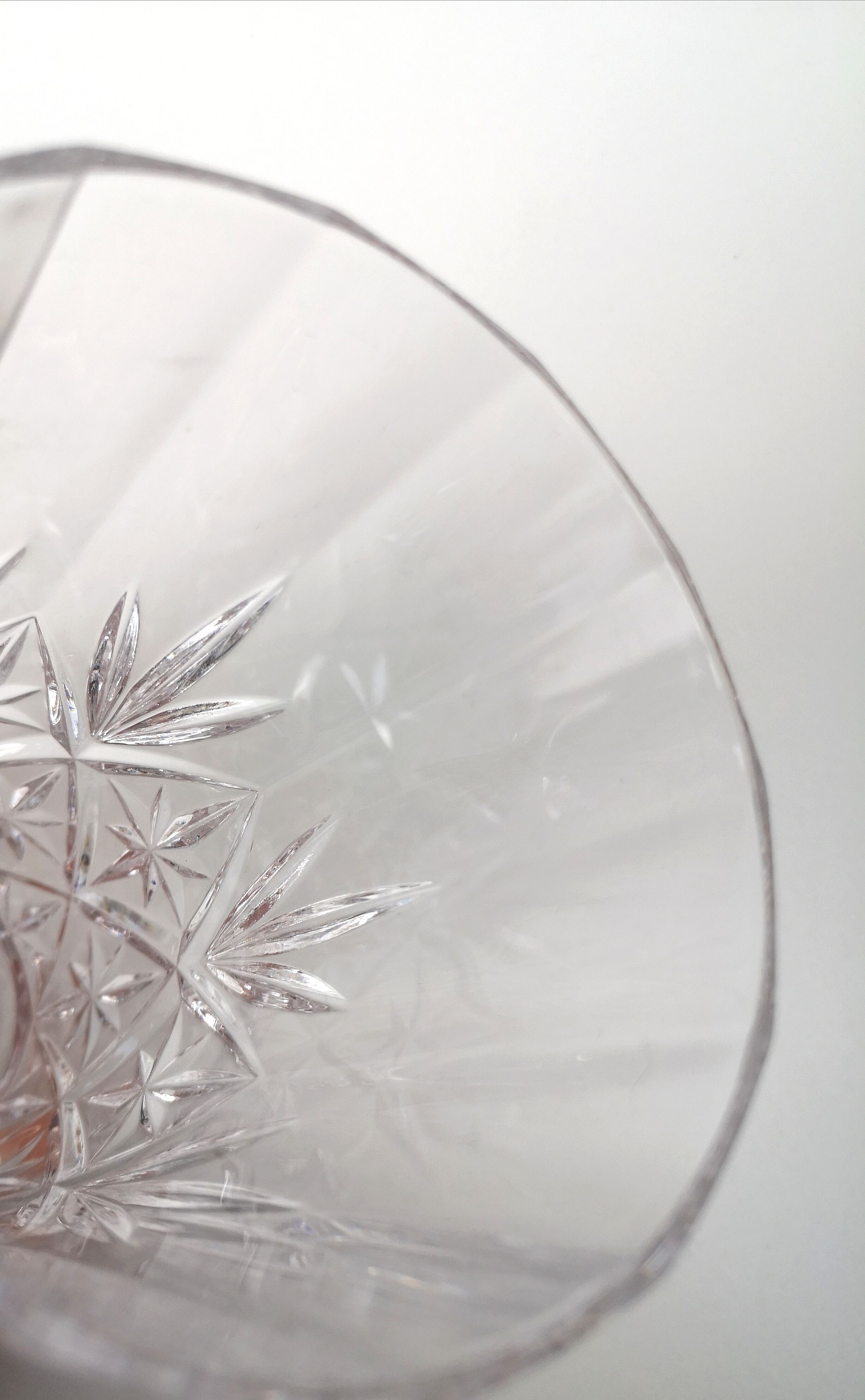 Set of 6 water glasses - vintage crystal choppes