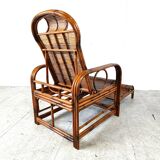 Mid century rattan and bamboo garden chair, 1950s