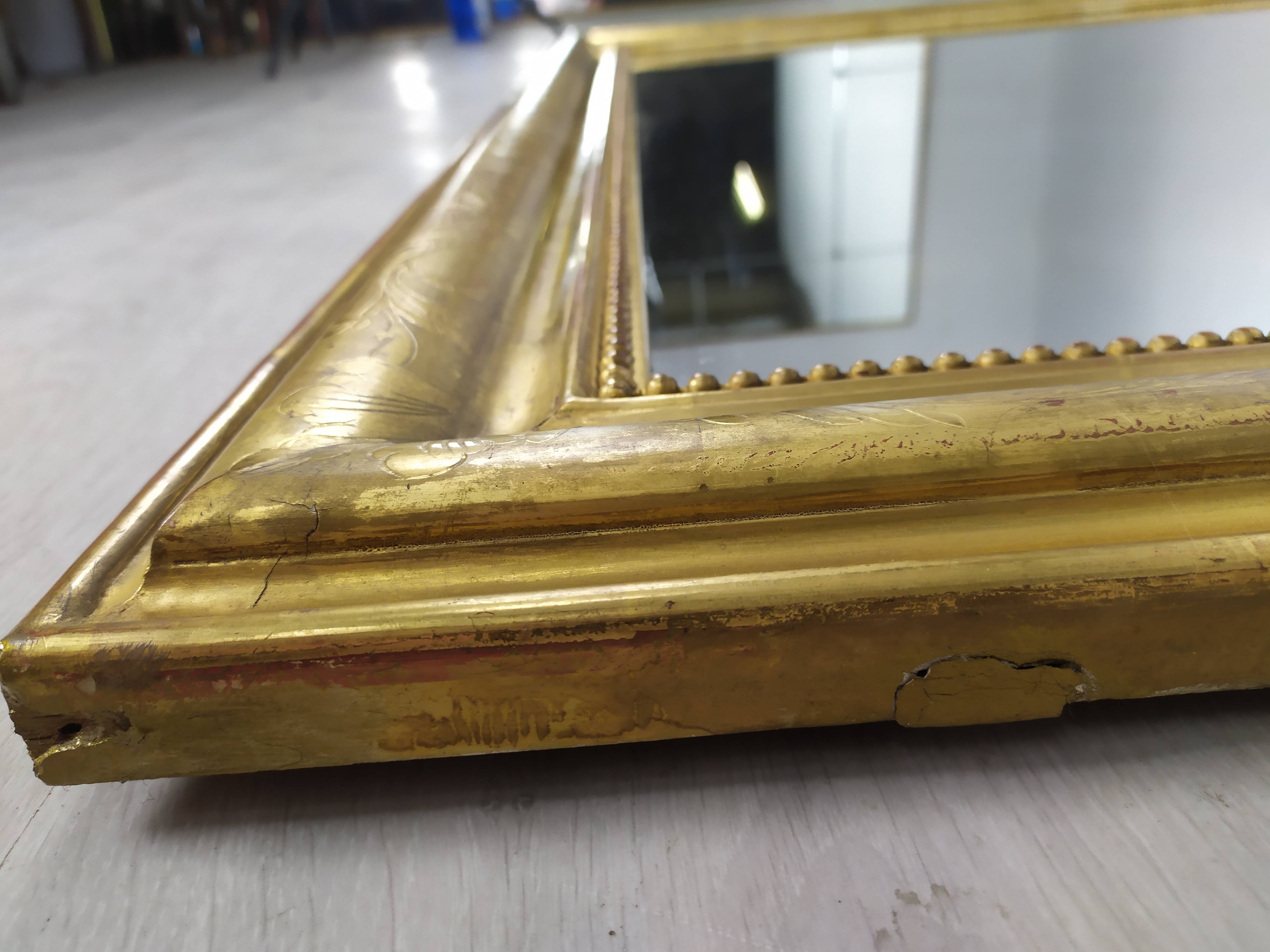 Gilded mirror Louis Philippe - 117x125cm