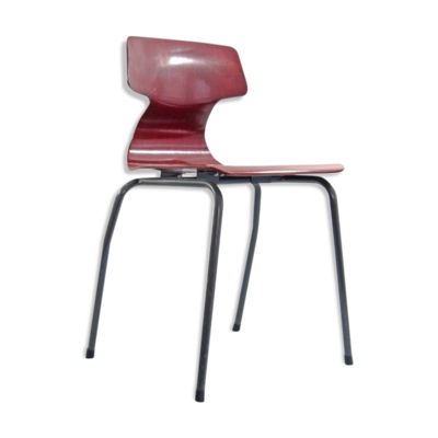 Chaise en contreplaqué Pagholz des années 1960
