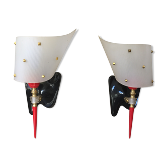 Pair of Rockabilly sconces 50