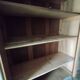 Old 2-door bookcase with chalk paint blue patina