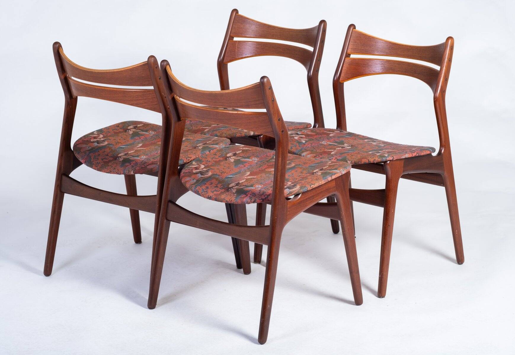 Teak Dining Chairs by Erik Buch for Christiansen Møbelfabrik, 1960s, Set of 4
