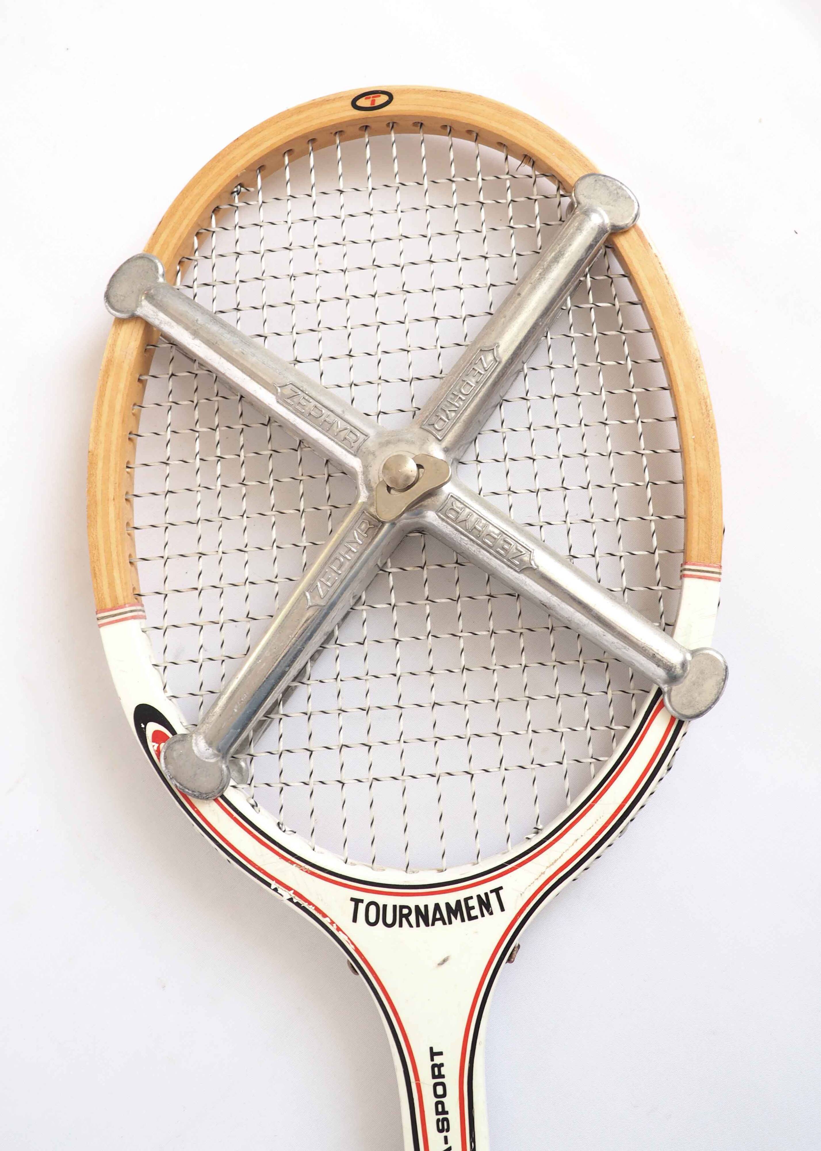 Wooden tennis racket