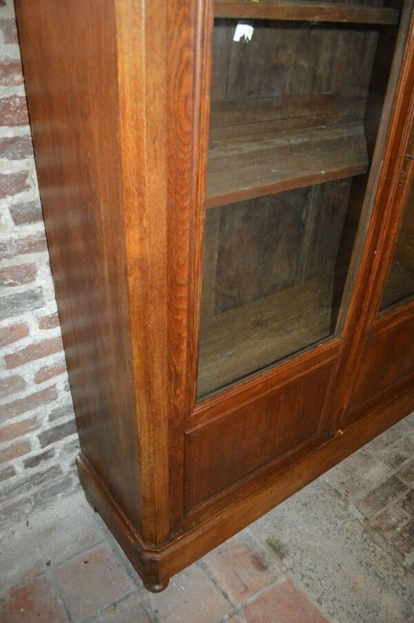 Bibliothèque style Louis Philippe en chêne