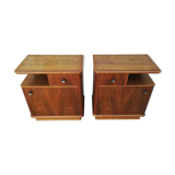 Walnut bedside tables
