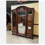 Antique Art Nouveau wardrobe, linen cupboard