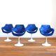 Suite of 4 armchairs feet tulip 1960s