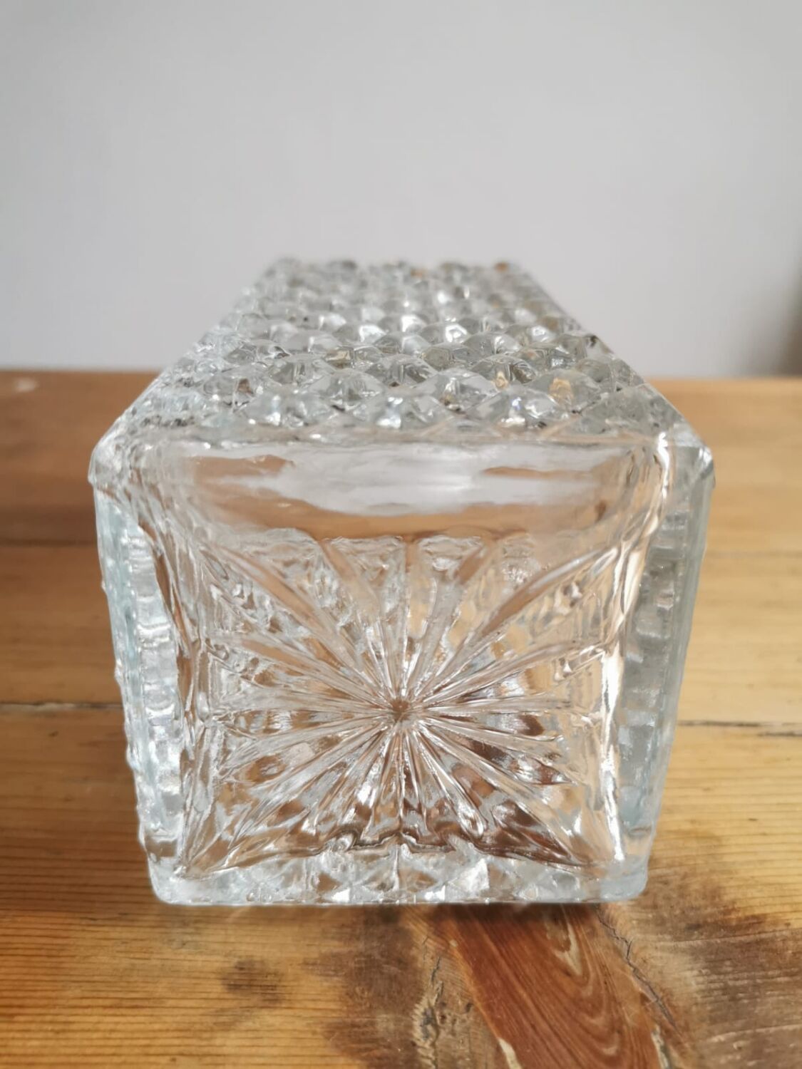 Pressed glass whisky decanter