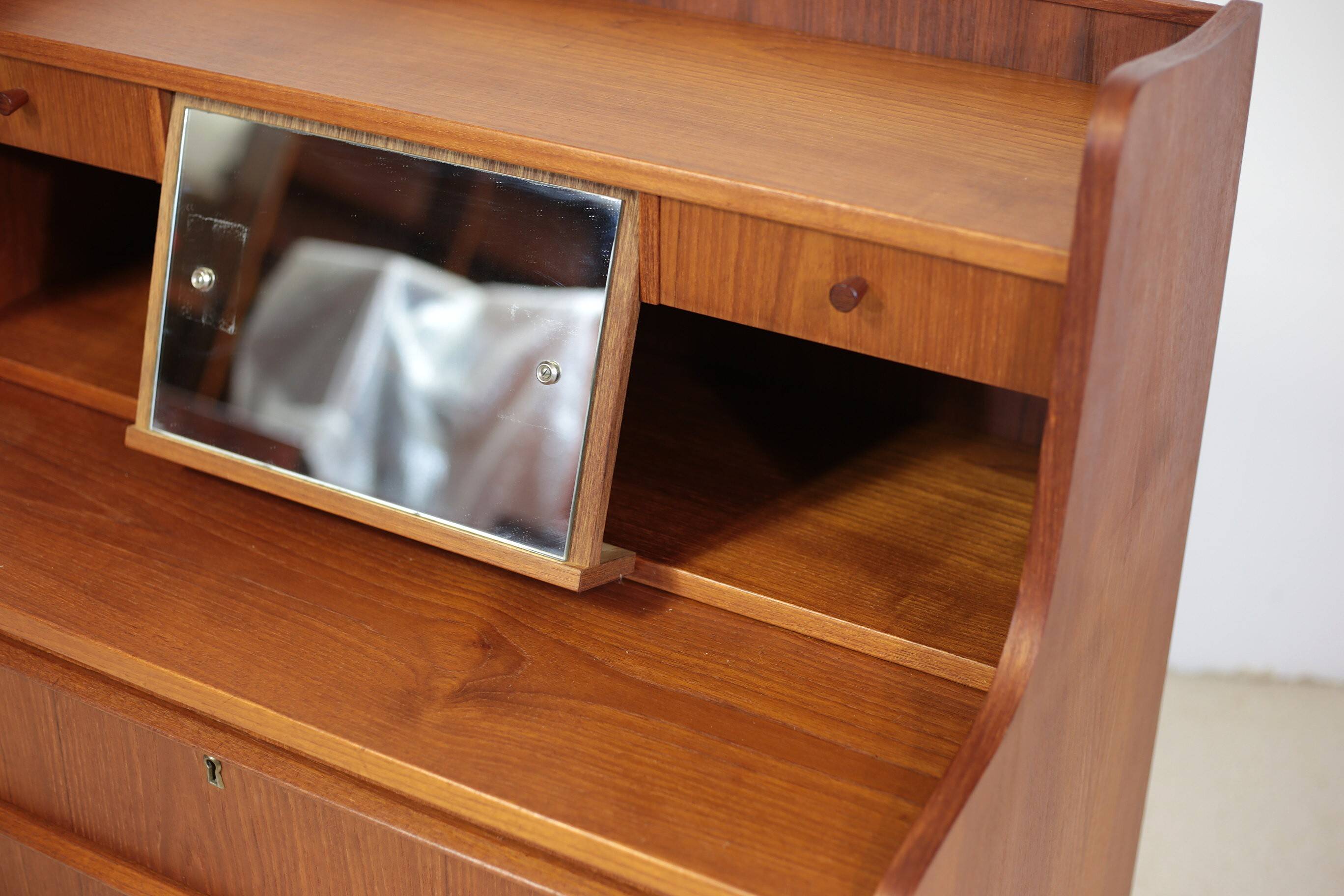 Danish teak secretary