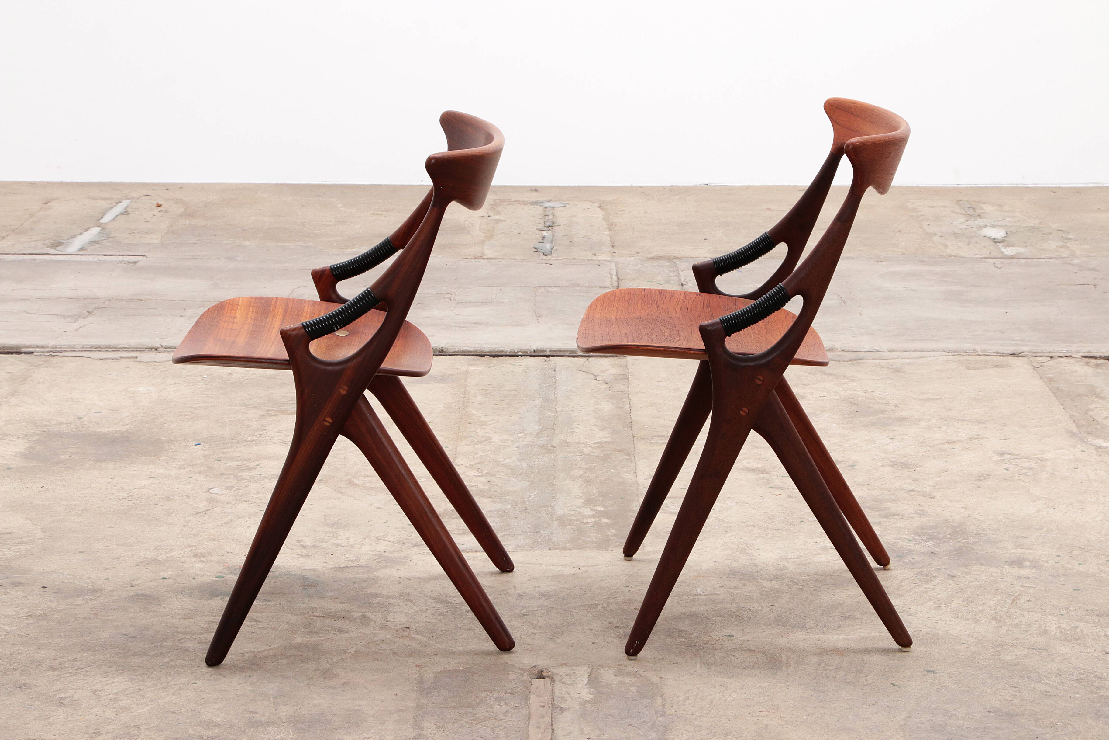 Set of 8 dinning chairs model 71, Arne Hovmand Olsen for Mogens Kold, 1960s