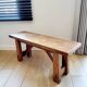 Banc vintage en bois, fabriqué artisanalement, style rustique