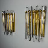 Pair of Kinkeldey wall lights, cut crystals, Germany, 1970