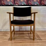 Set of 4 armchairs stamped Hans Wegner "Scandinavian design" 1960.