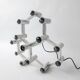 Vintage Space Age Geometric Chandelier by Gaetano Sciolari, 13 Lights, Aluminium