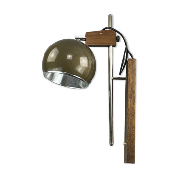 60s 70s lamp fixture wall sconce temde lighten teak space age design