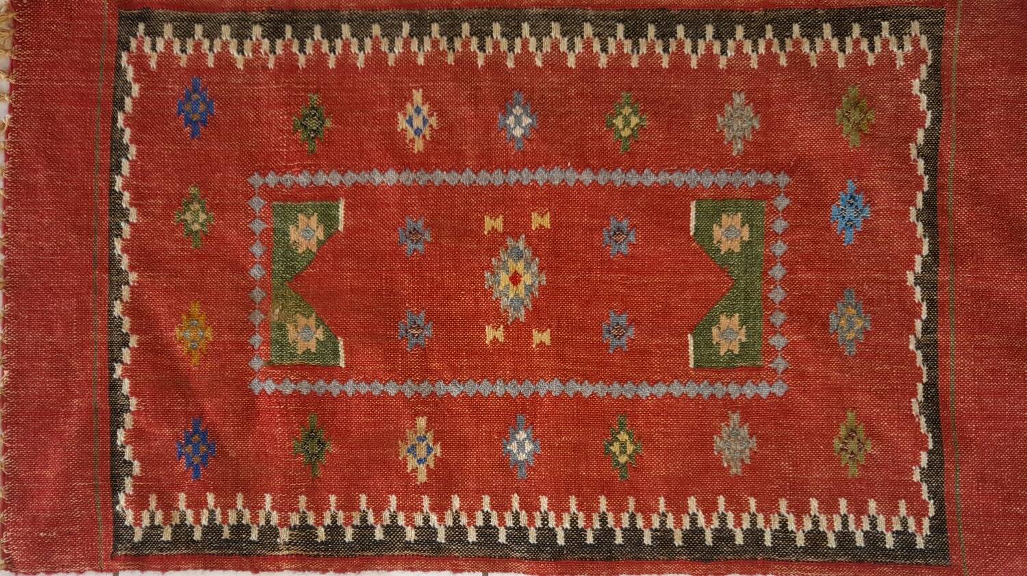 Soumak Kilim Rug in Wool – 95x52cm