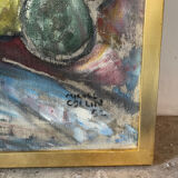 Still life with fruit signed 1952