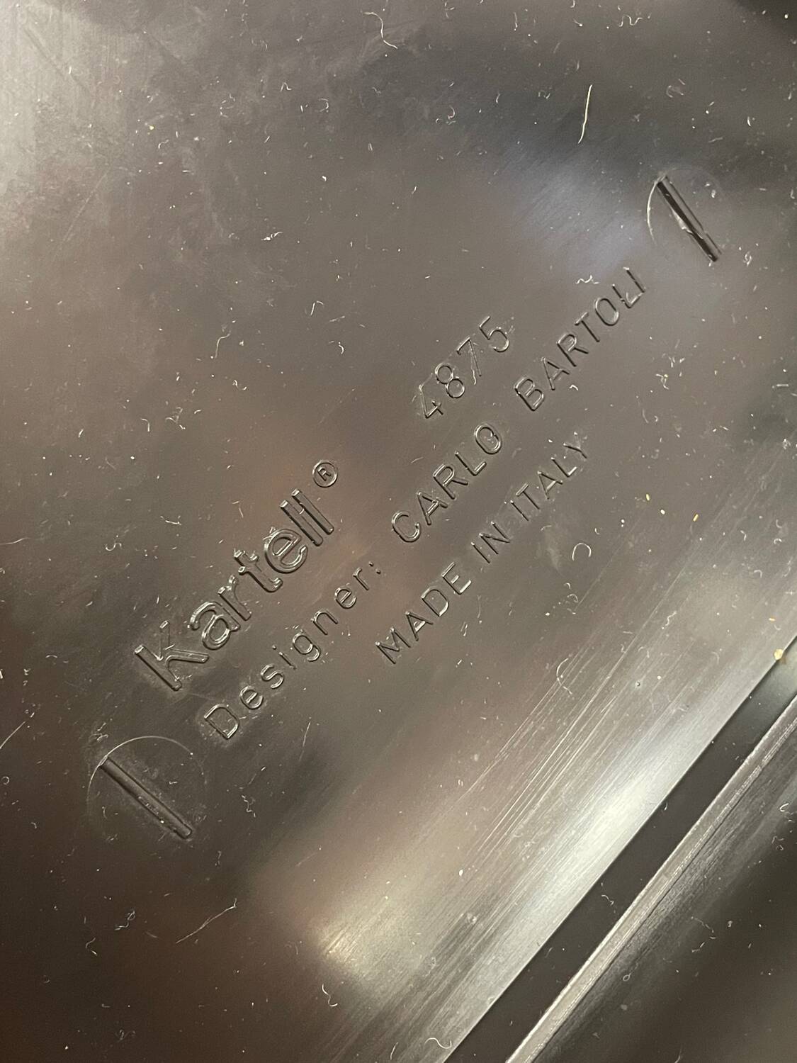 Black Kartell chair model 4875 Carlo Bartoli