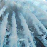 Phoenician Malta light blue glass striped vase, 90s