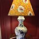 Delft-style ceramic desk lamp, France, 1960.
