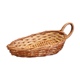 Small tray has rattan handle