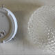 Ceiling light or wall light in moulded glass with diamond point - mid 20th century
