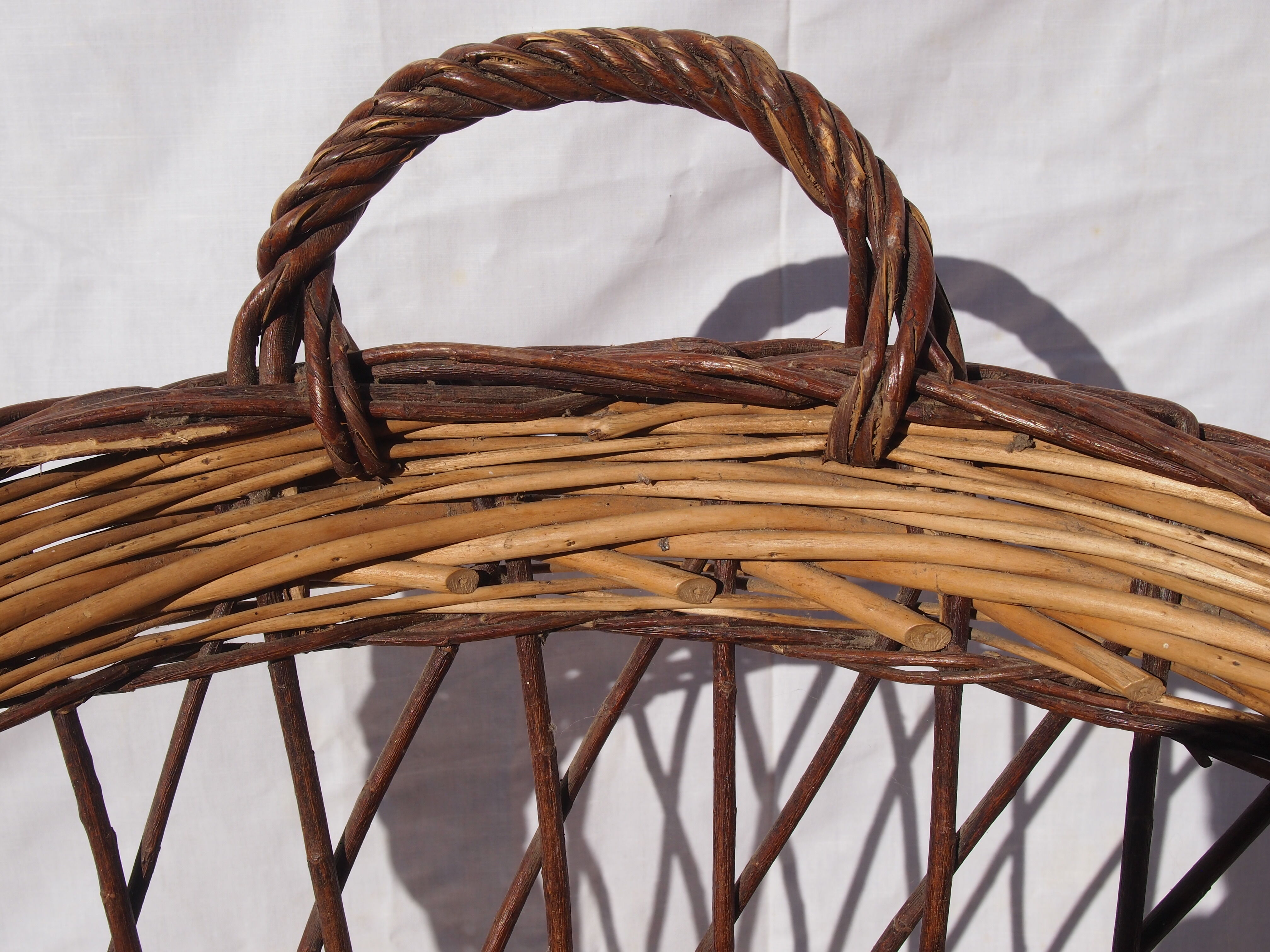 Vintage wicker cradle