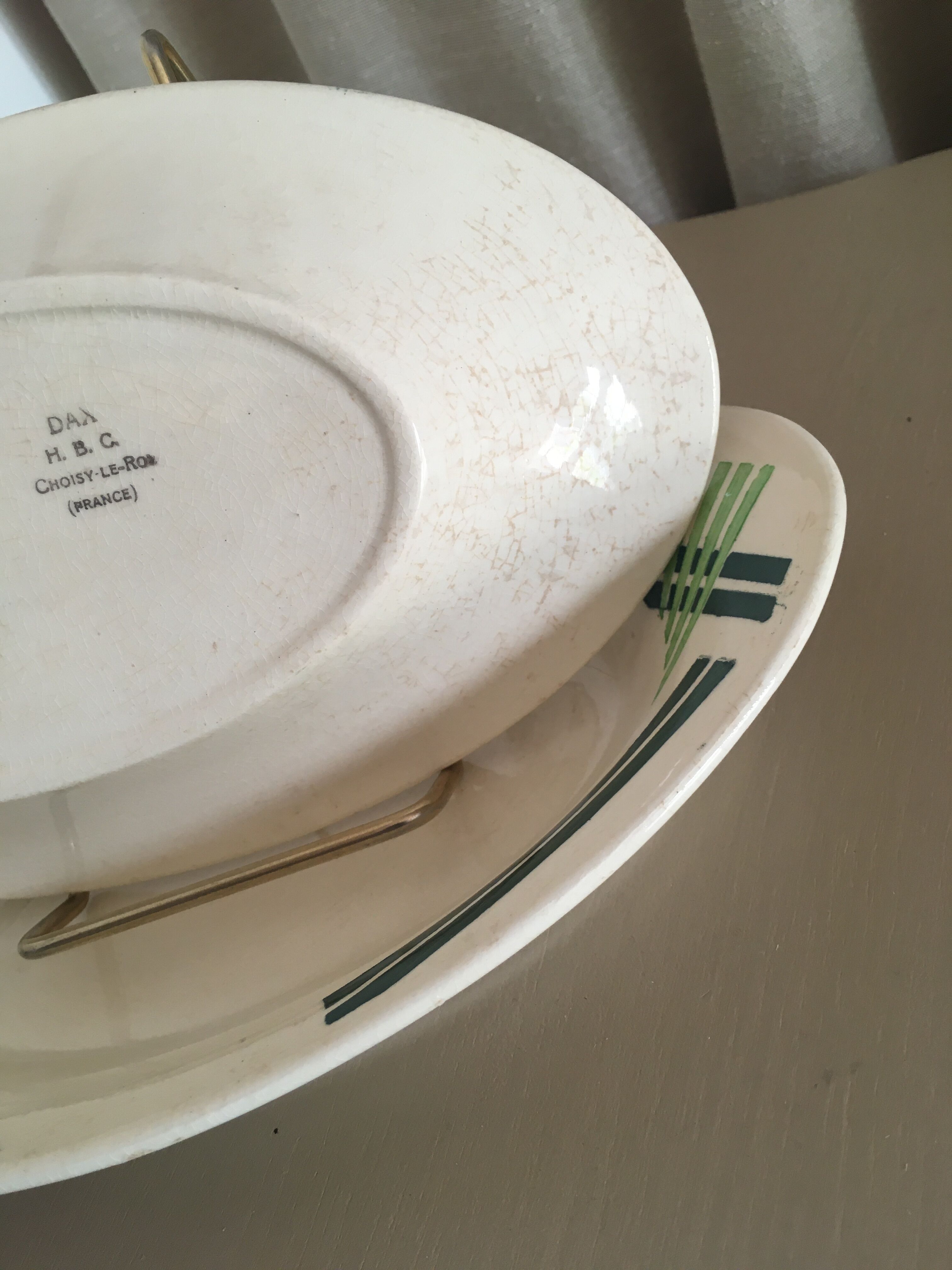 2 earthenware ravines HBC Choisy Le roi