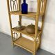 Large woven rattan bookshelf designed in the 1970s.