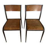 Set of 2 vintage school chairs