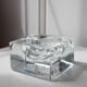 Bubble blown glass ashtray by Nybro Sweden