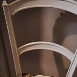 Empire style chair redone in velvet fabric, old floral pattern, 1900