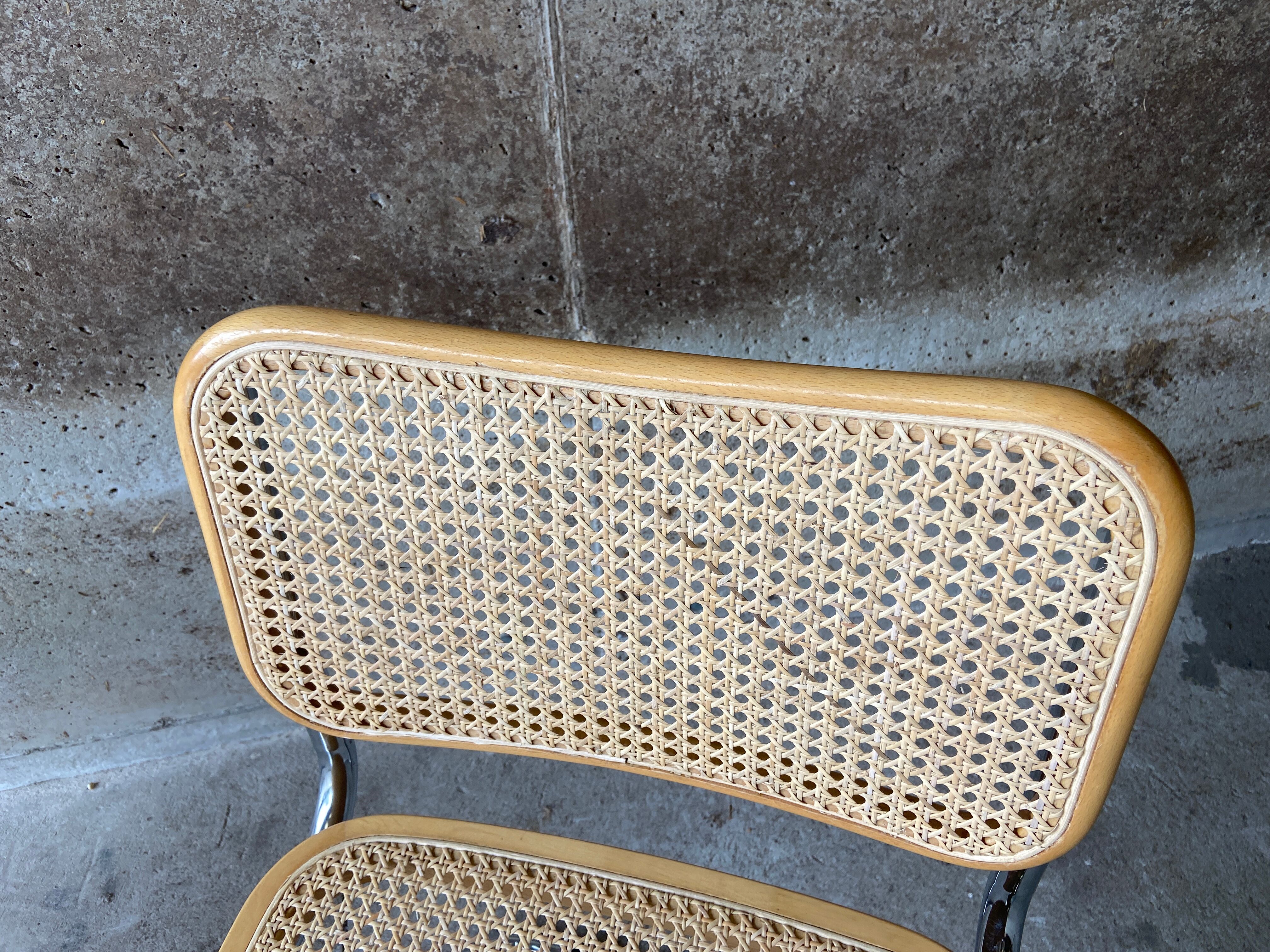 4 cantilever chairs Cesca B32 by Marcel Breuer