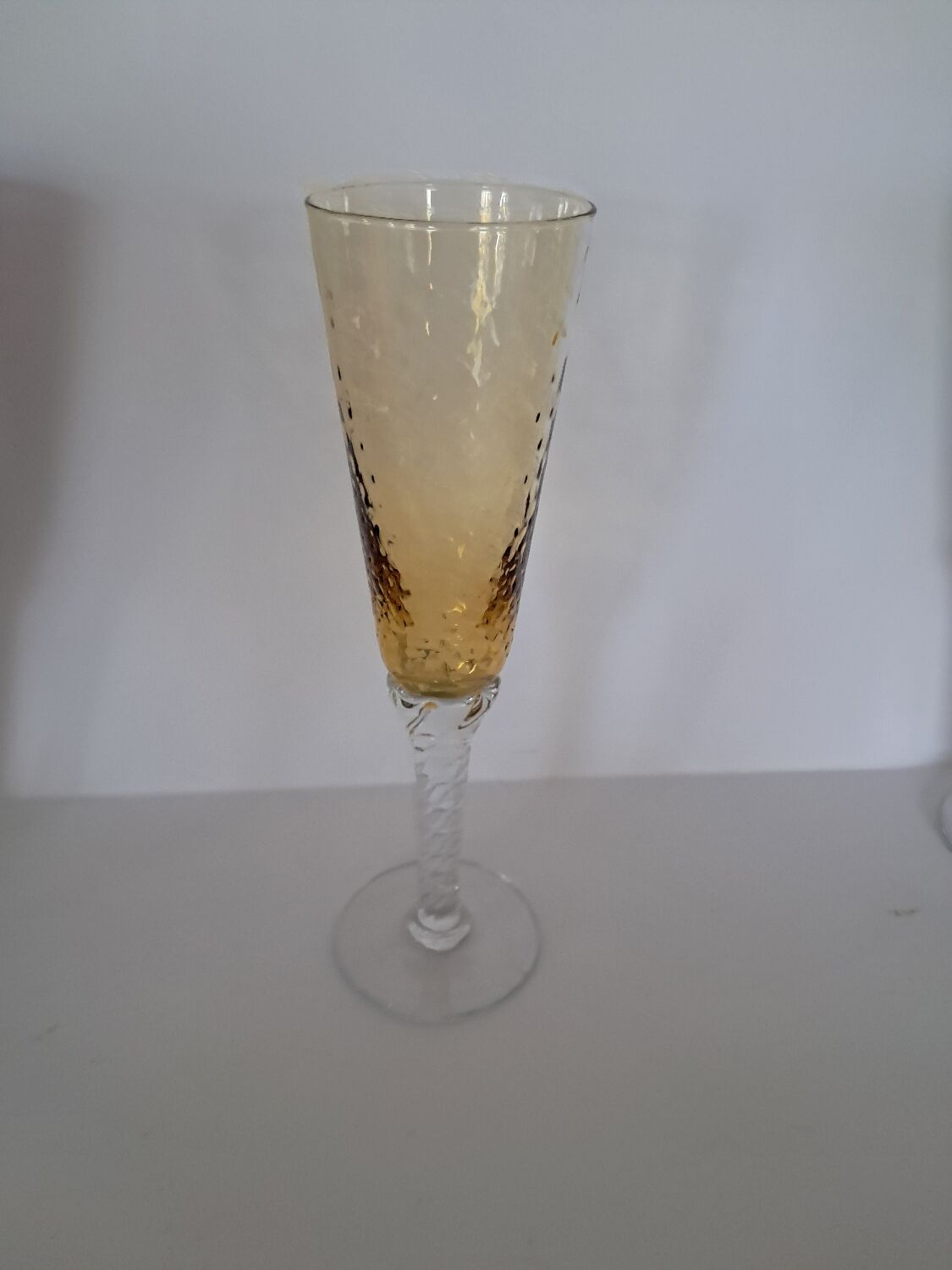 5 Murano champagne flutes