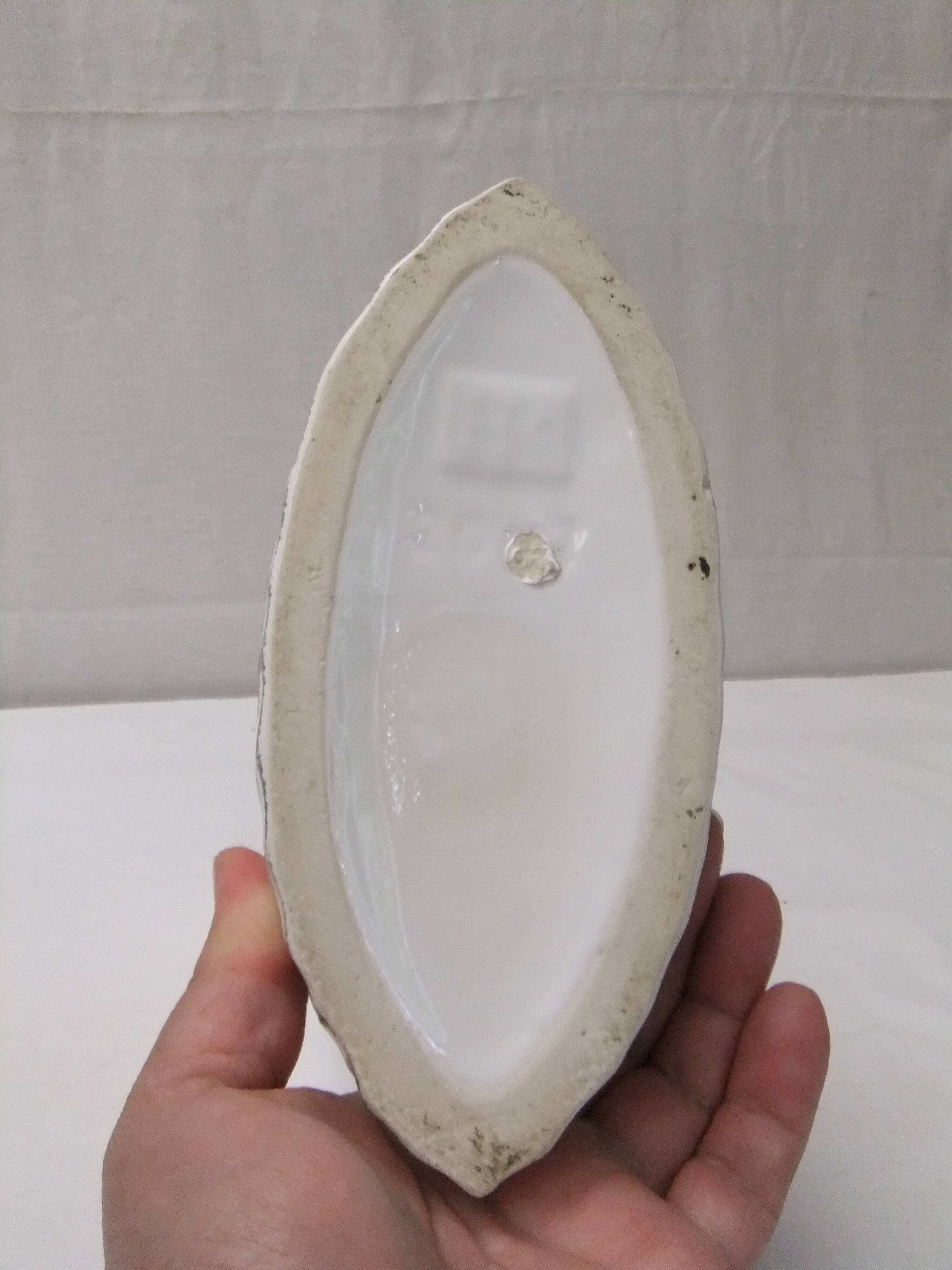 Antique ceramic slip vase signed numbered vintage