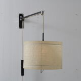 1950s extendible wall lamp with fiberglass shade, Italy