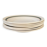 6 striped plates