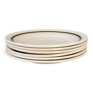 6 striped plates