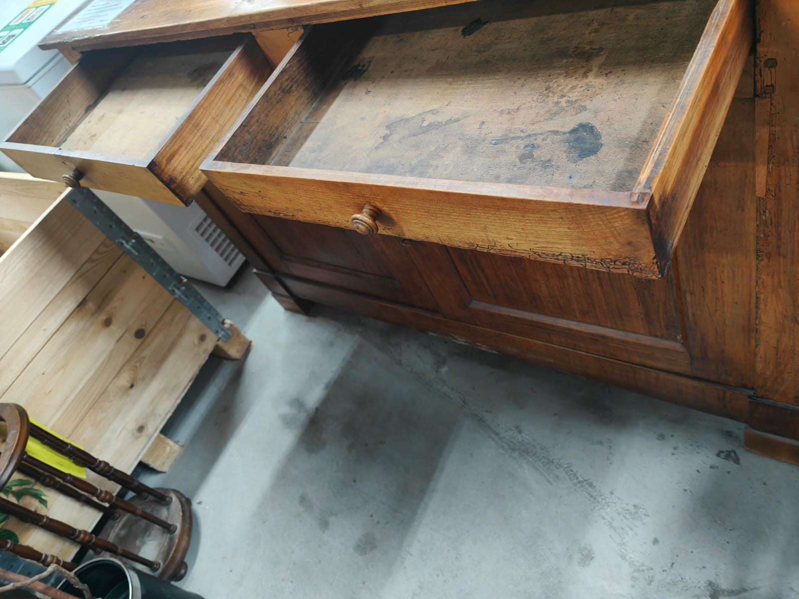 Antique solid wood sideboard