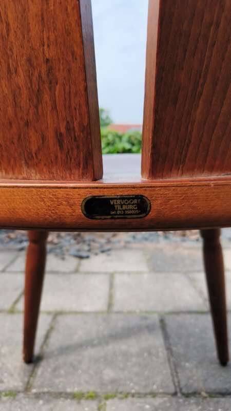 Vintage Brutalist Stube solid wood dining chair
