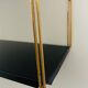 Modular vintage wall shelf, black and red metal circa 1960s