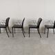 Vintage black leather dining chairs by Arrben, 1980s