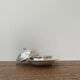 Silver metal butter dish
