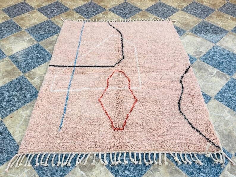 Handmade traditional natural wool rug 1.5/2.5 m
