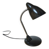 Lampe de bureau vintage en métal noir et chromé