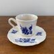 Aubusson earthenware cup and saucer from Sarreguemines FRANCE
