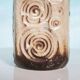 Vintage 'uienvaas' from West Germany, retro fat lava flower vase from the 1960s.