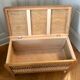Wood and rattan toy chest